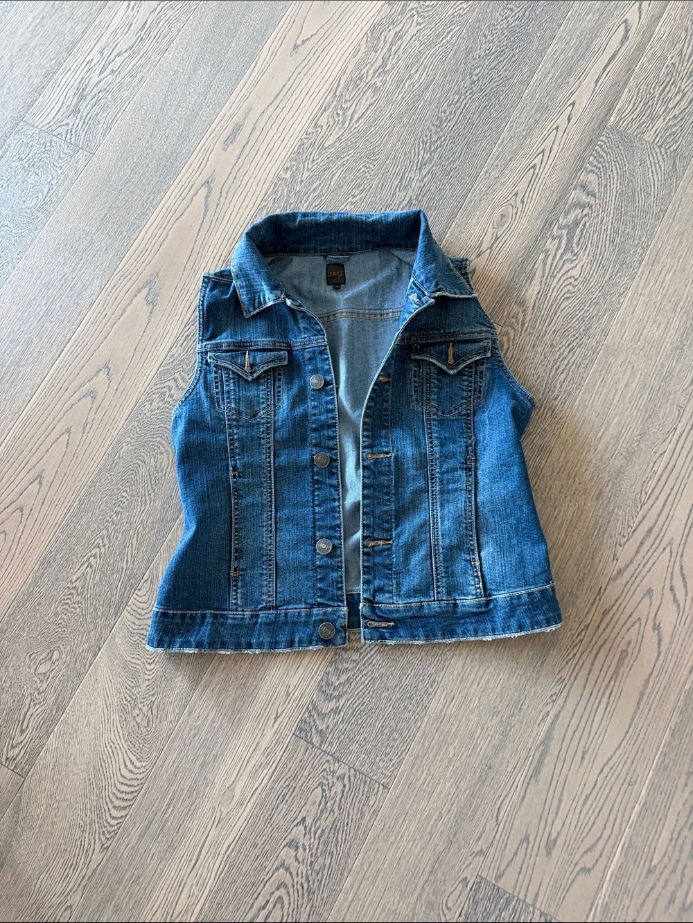Jag Jeans Blue Denim Sleeveless Vest